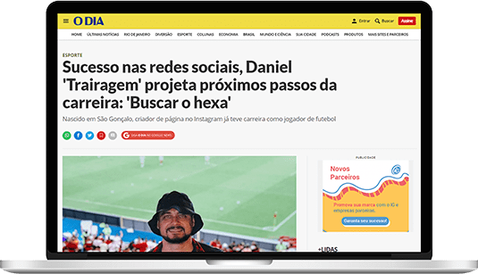 Matéria no portal do Jornal O DIA
